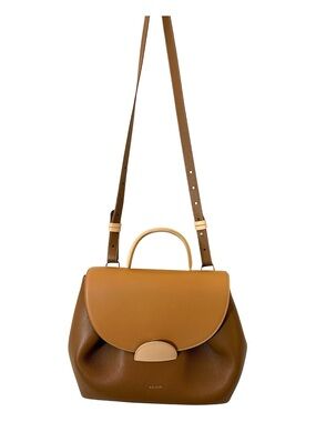 Polene Numero Un Edition Trio Camel Tan & Cream Leather Crossbody Women's Bag